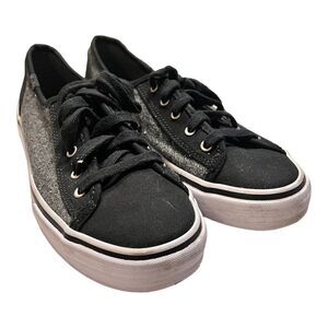 Keds Women's Sneakers Double Up Casual Wool Tennis Shoe Kicks Black Grey Size 7